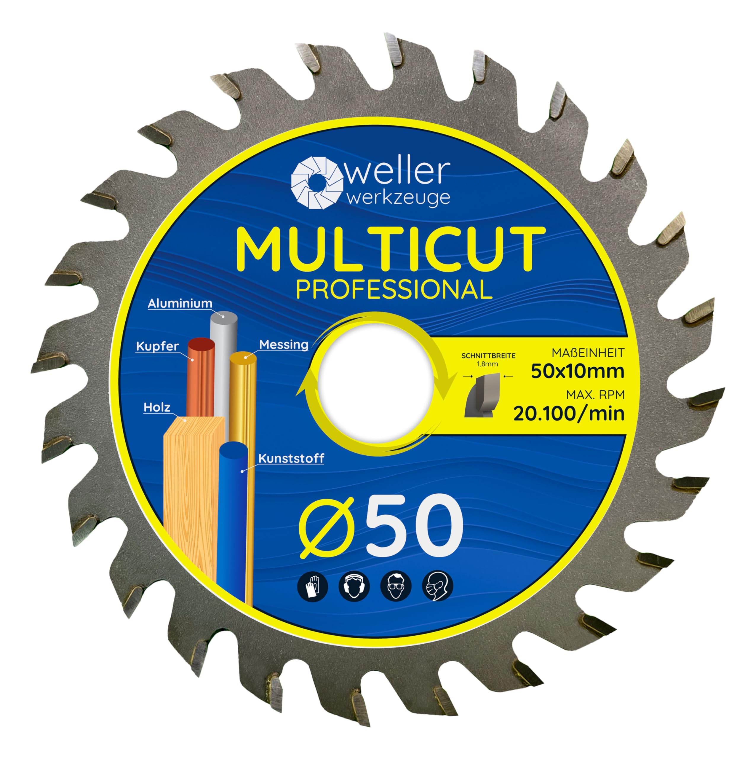 I Profi MULTICUT tarcza piłarka 50x10mm do drewna, aluminium, pasuje do Bosch Easy cut grind + Proxxon Micromot LHW