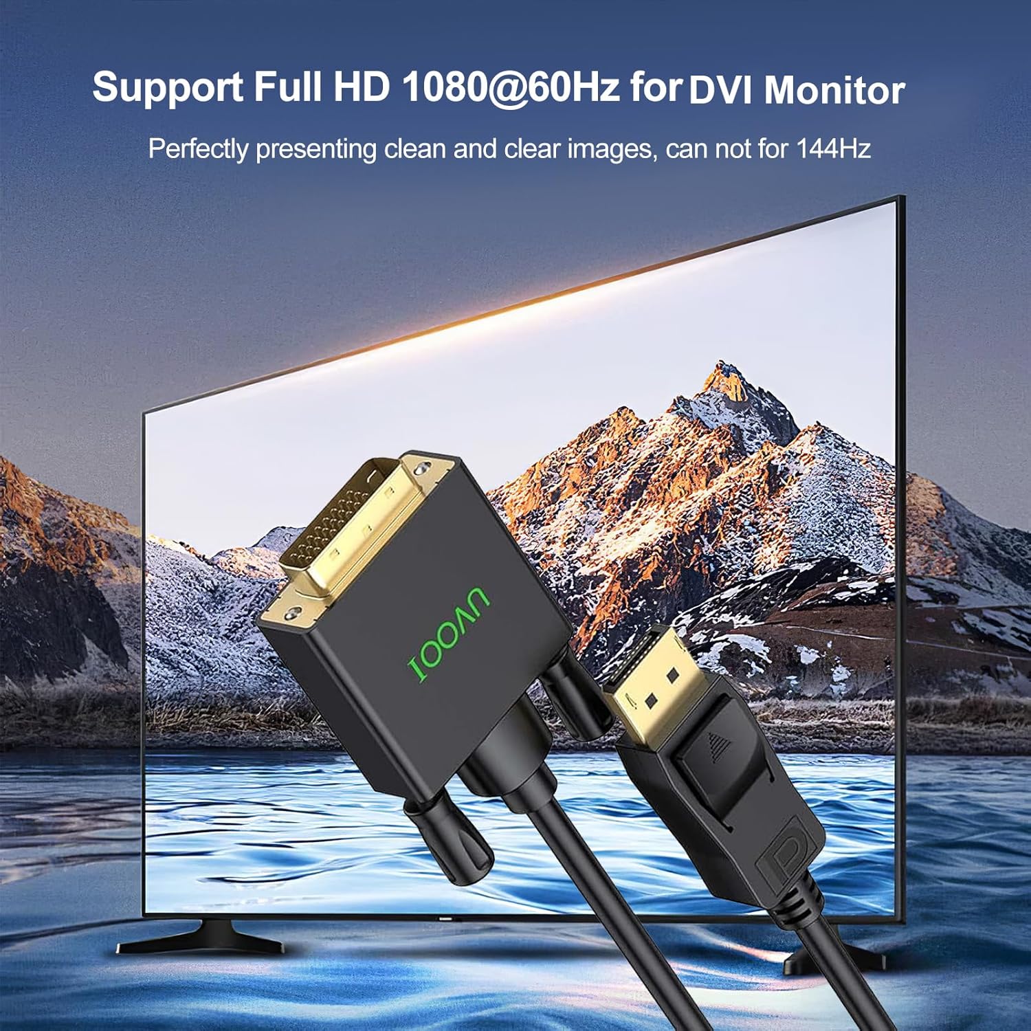 DisplayPort to DVI Cable 6FT 3Pack Bundle DisplayPort to HDMI Cable 3 Pack Compatible with Computer, PC, Monitor, TV, Projector