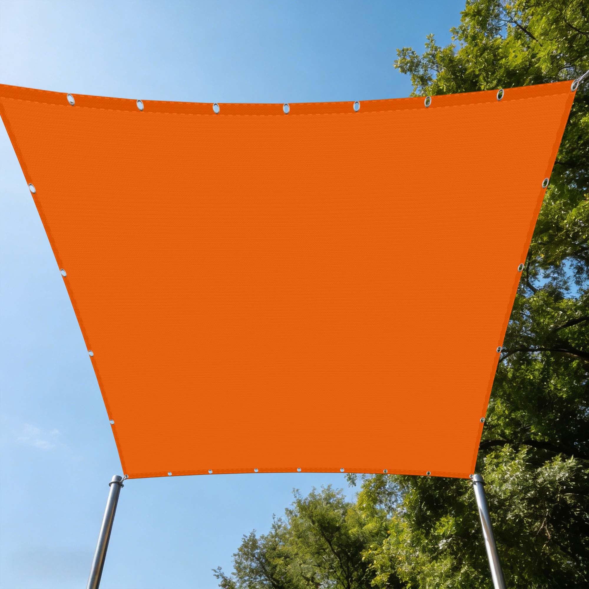 Voile d'ombrage étanche orange 2.5x4 m pour protection UV terrasse
