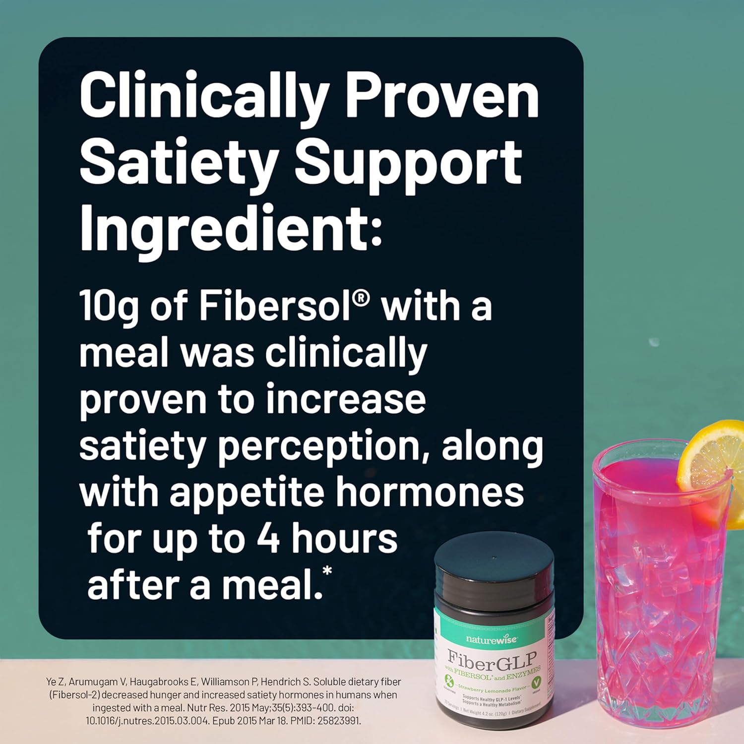 NatureWise FiberGLP - High Fiber Supplement for Women & Men - Prebiotics + Enzymes - Weight & Bloating Support - Digestive & Gut Health - Fiber Powder Drink - Vegan, Sugar Free - 4 oz[20 Servings] - Image 5