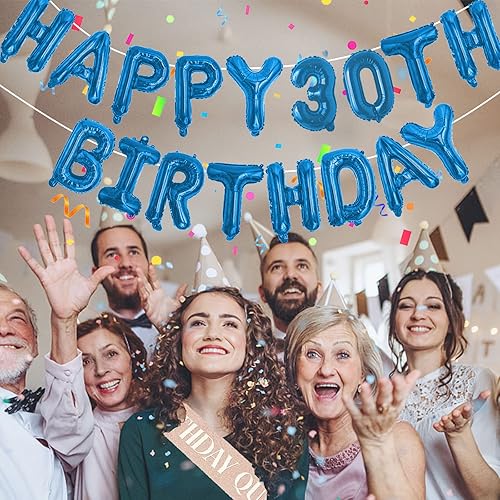 Vista 38 de 76pcs Happy Birthday Balloon Banner, Rose Gold Balloons Letters, Personalized 16" Mylar Foil Birthday Decorations include 2 Sets A- Z, 1 set Number