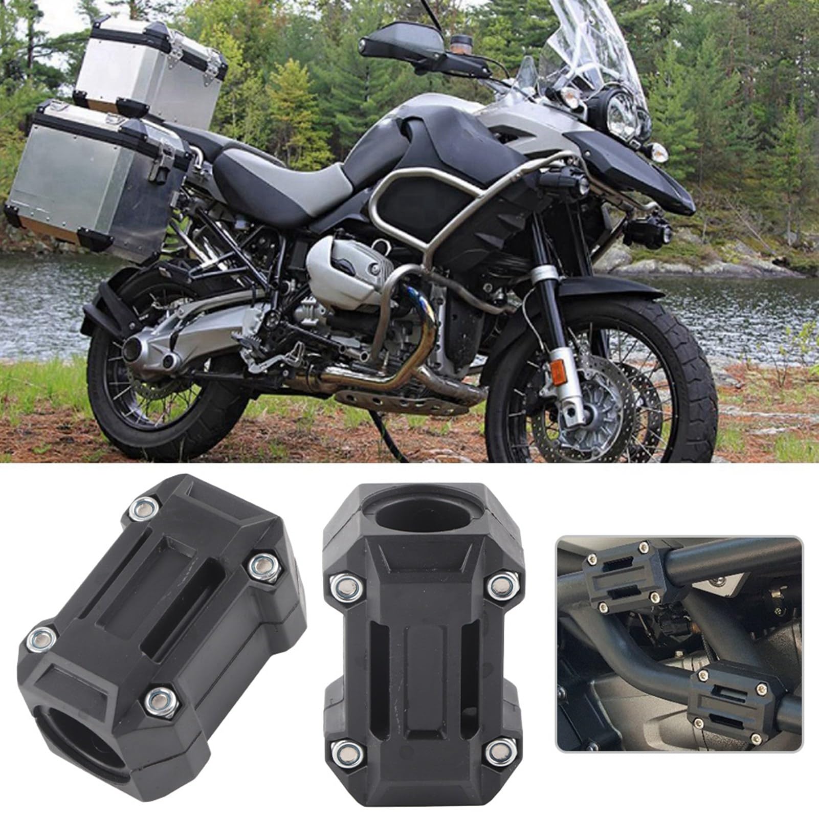Bloc De Pare-chocs, 3 Paires De Protection De Moteur De Moto Universelle, Décor De Protection De Bloc De Pare-chocs, Blocs De 22/25/28 Mm, Curseur De Barre De Collision Adapté Pour R1200GS R1150GS