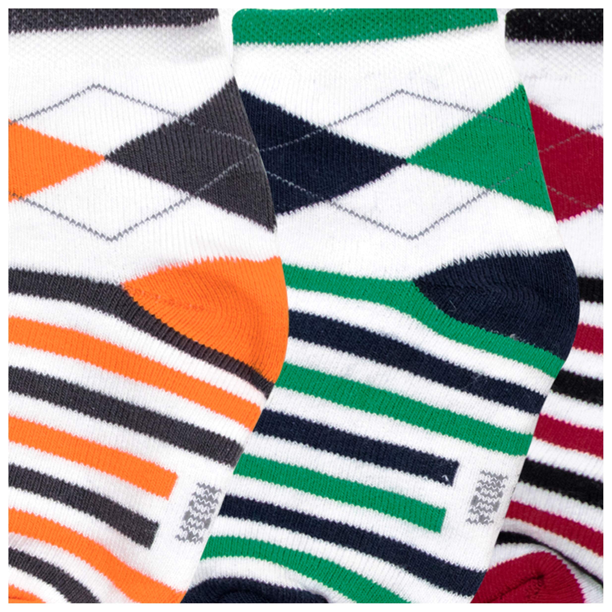 Neska Moda Boy's & Girl's 3 Pair Printed Cotton Ankle Socks For 3 To 5 Years 1