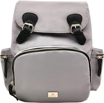 Diaper Bag Backpack - Multi Function Backpack with Stroller Strap - Stylish Lightweight Large Capacity & Water Resistance - Baby Bag for girls & boys Grey