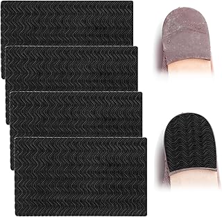 4 Pcs Shoe Heel Repair Kit Shoe Repair Rubber Heel Pads Replacement Sole Protectors Adhesive Anti Slip Sole Pad High Heel Bottom Shoe Grips for Women Men Repairing Leather Shoes Boot