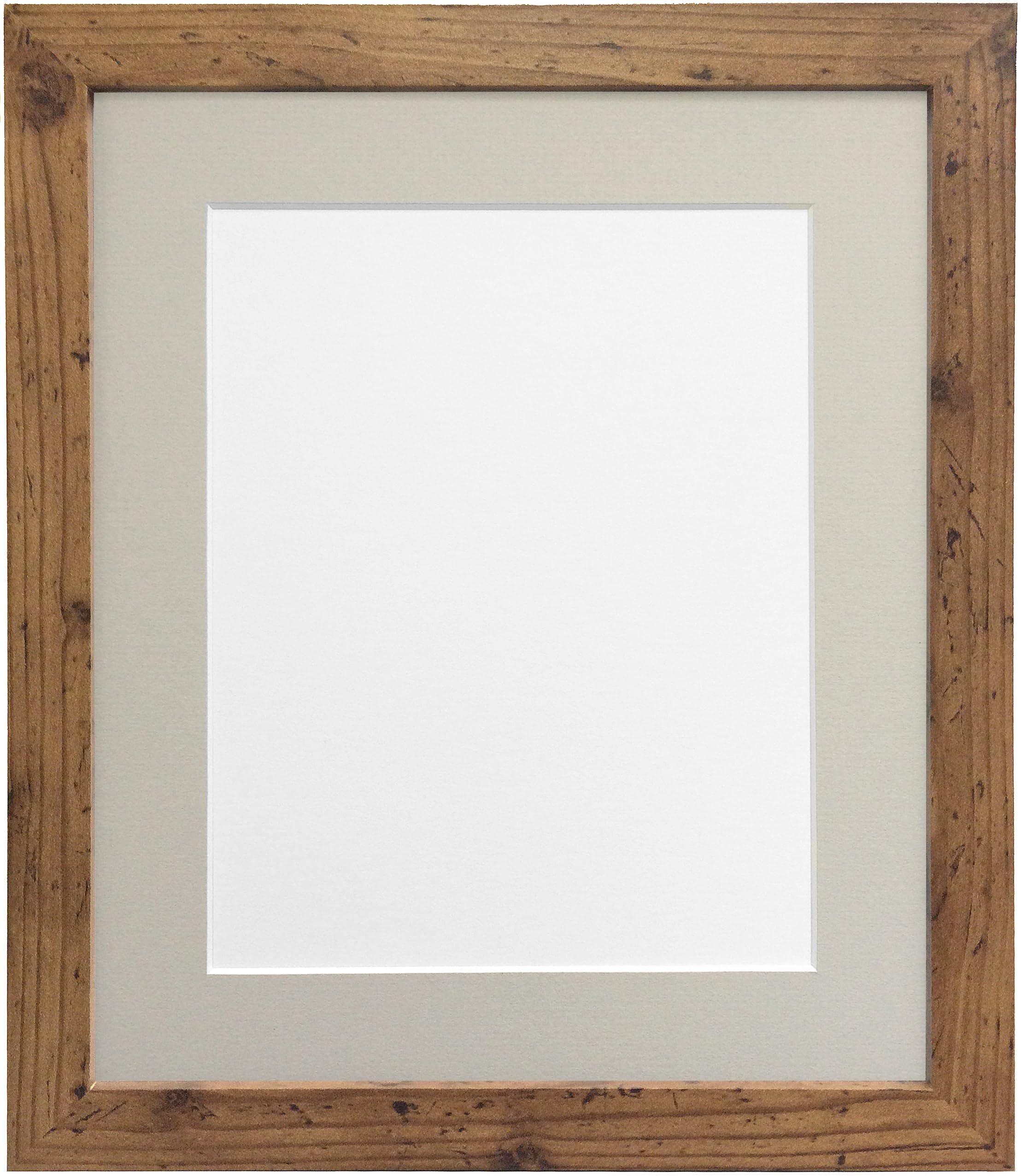 FRAMES BY POST 25mm wide H7 Silver Picture Photo Frame with Light Grey Mount A3 Image Size A4