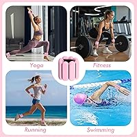 Vista 7 de Wrist Ankle Weights for Women, Adjustable Ankle Weights Strength Training Silicone Bracelets Workout Wrist Ankle Weights for Men Women Yoga Running