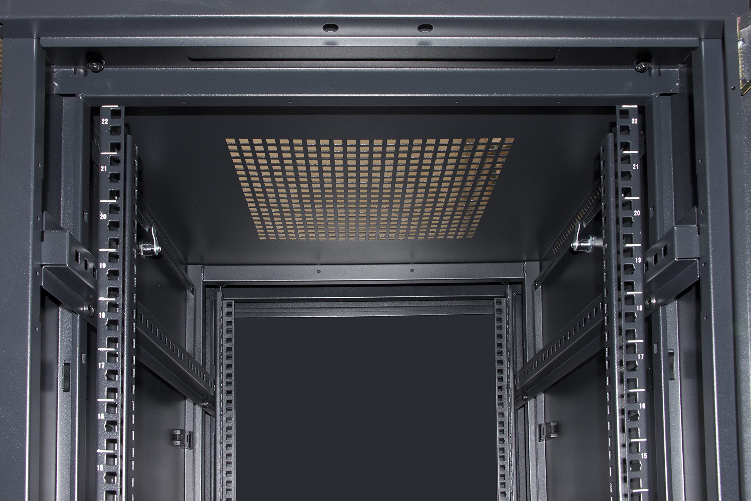 LINK Armadio Rack 19" per RETI 27U (A) 1388 (L) 600 (P) 800 mm. Colore Nero Porta Vetro