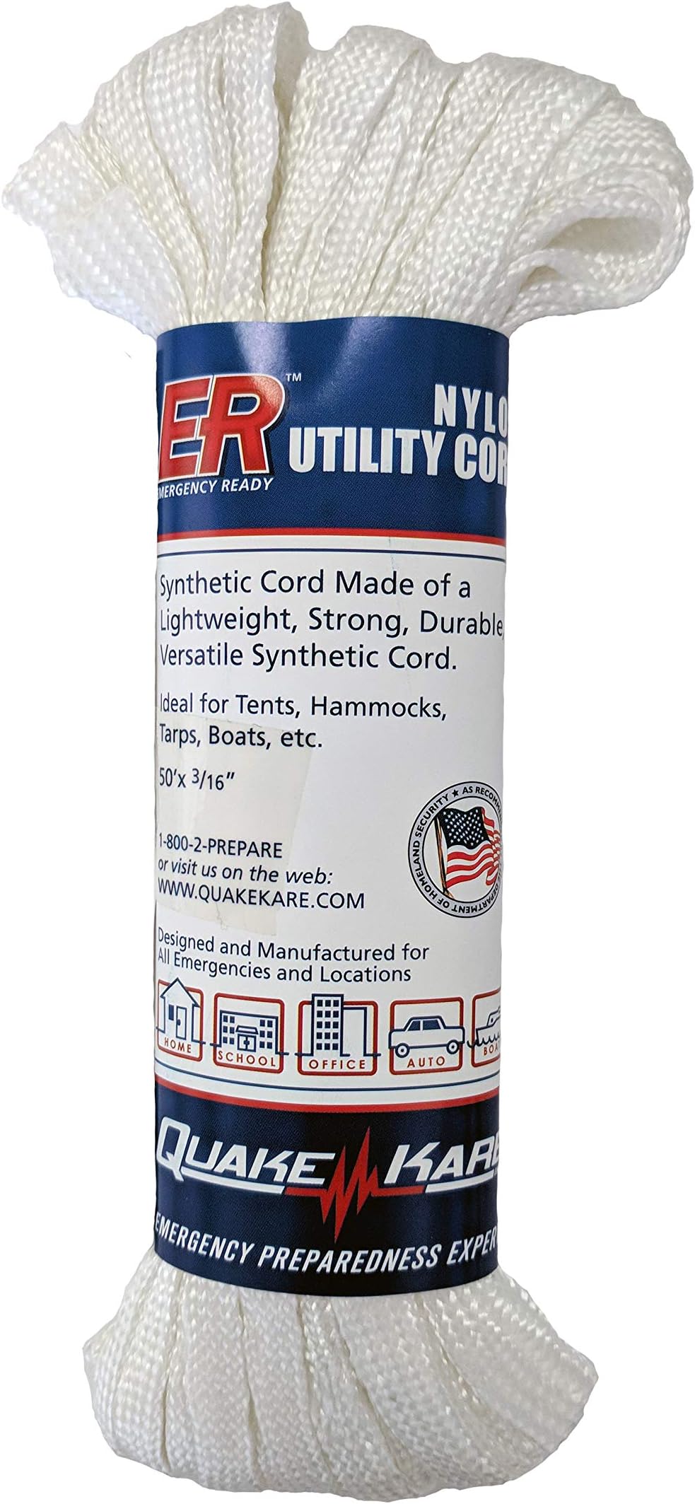 ER Emergency Ready 8NC Nylon Cord