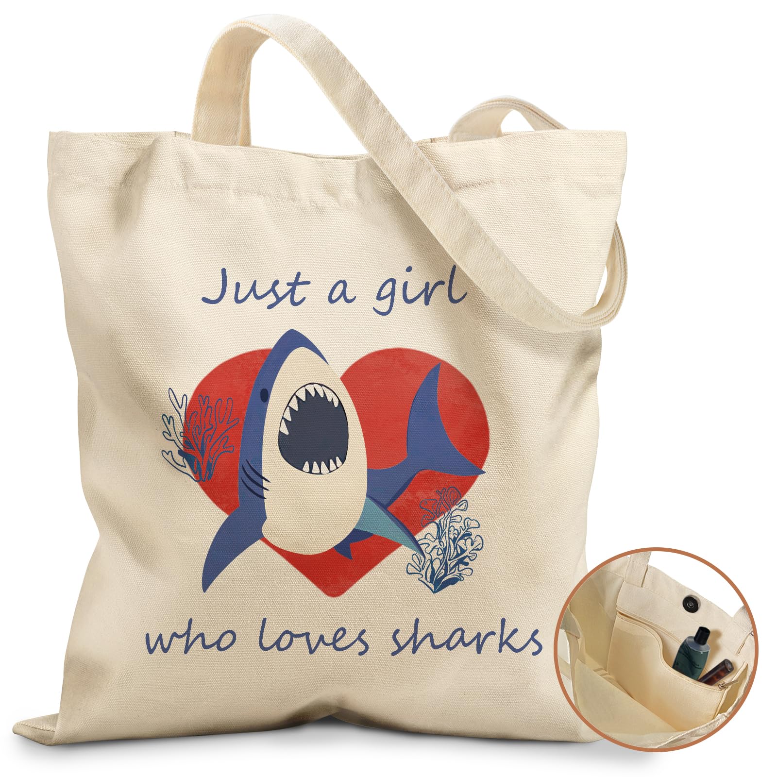 Miss Adola Cute Canvas Tote Bag for Women Girls Animal Lover