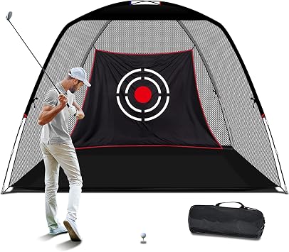12 x 7 FT Golf Practice Net Set with 3-in-1 Mat