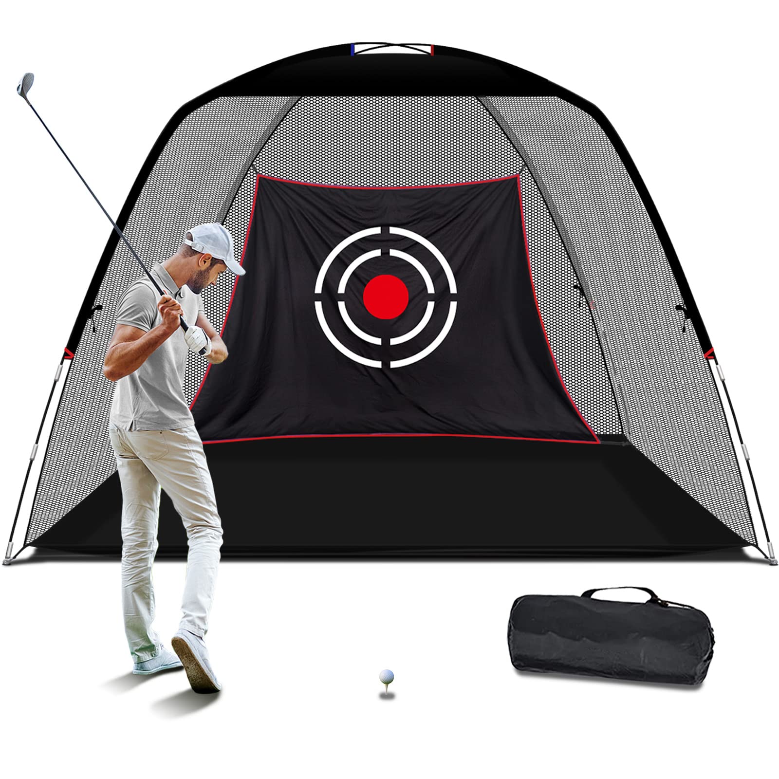 Filets de frappe pour entraînement de golf pour conduite dans le jardin, utilisation en intérieur, filets de conduite de golf robustes pour jardin, filets à impact portables de qualité