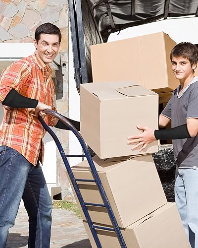 Miniatura 3 de Geyoga 2 pares de mangas resistentes a los cortes, protección de brazo, nivel 5, mangas protectoras de seguridad para hombres y mujeres (negro, 9.45