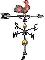 Vista 4 de Montague Metal Products - Veleta de aluminio 3D de lujo de 32 pulgadas serie 300 - Paleta de viento con adorno - Decoración de techo de metal