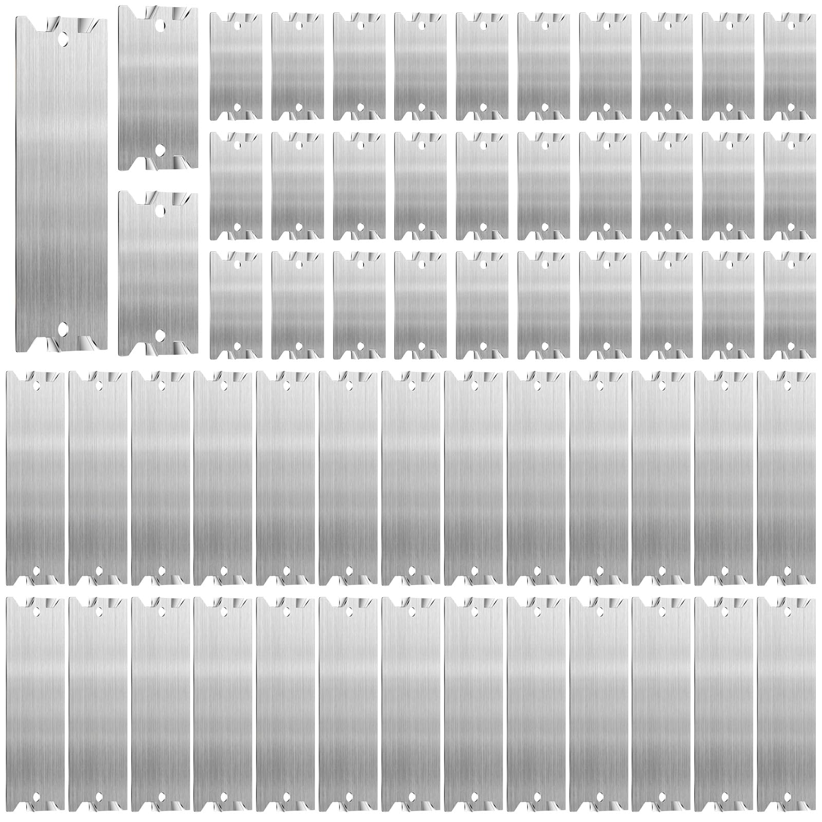 Yaocom 150 Pcs Nail Plates for Wood Studs Cable Protector 2.5 Inch and 6 Inch Metal Safety Wire Cover Plate with Pointed Prongs for Plumbing and Wiring Protection