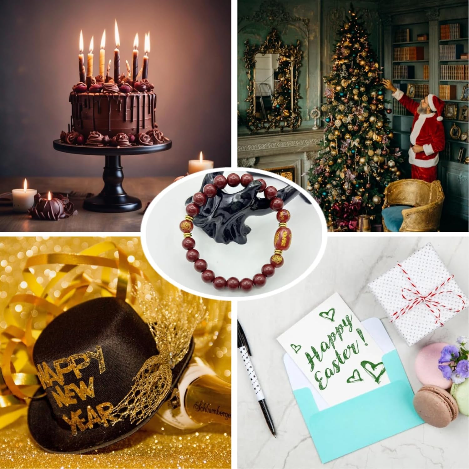 Tai Sui Bracelet 2026 for Protection, Consecrated Cinnabar Feng Shui Lucky Bracelet for Men & Women, 8MM Red Bead Bracelet with Triangle Amulet & Certificate, Ward Off Evil Spirits, Ben Mingnian Gift - Image 6