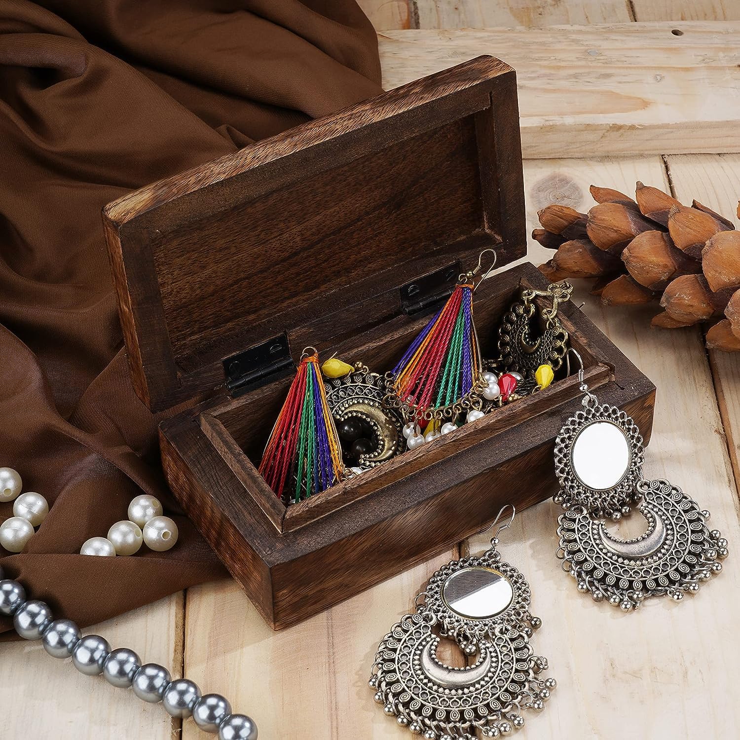 Boite Indienne Bois et laiton 'Elephant' - Boutique Indienne