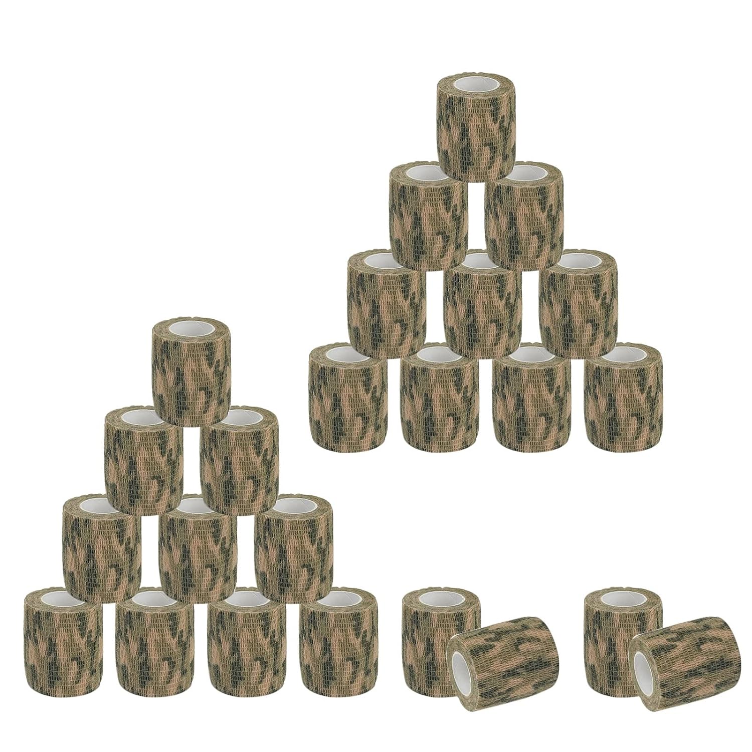 VideoPUP 24pcs Tattoo Grip Tape,Disposable Cohesive Tattoo Grip Cover Elastic Bandage Handle Grip Tube for Tattoo Machine Tattoo Grip Accessories,Jungle Camouflage