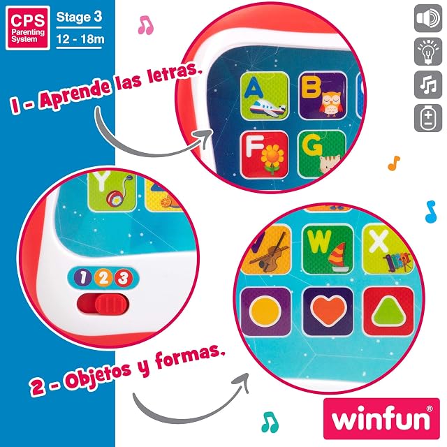 Foto 3 de 7 de WinFun - Tableta educativa con luz y sonidos (ColorBaby 44256), a partir de 1 año