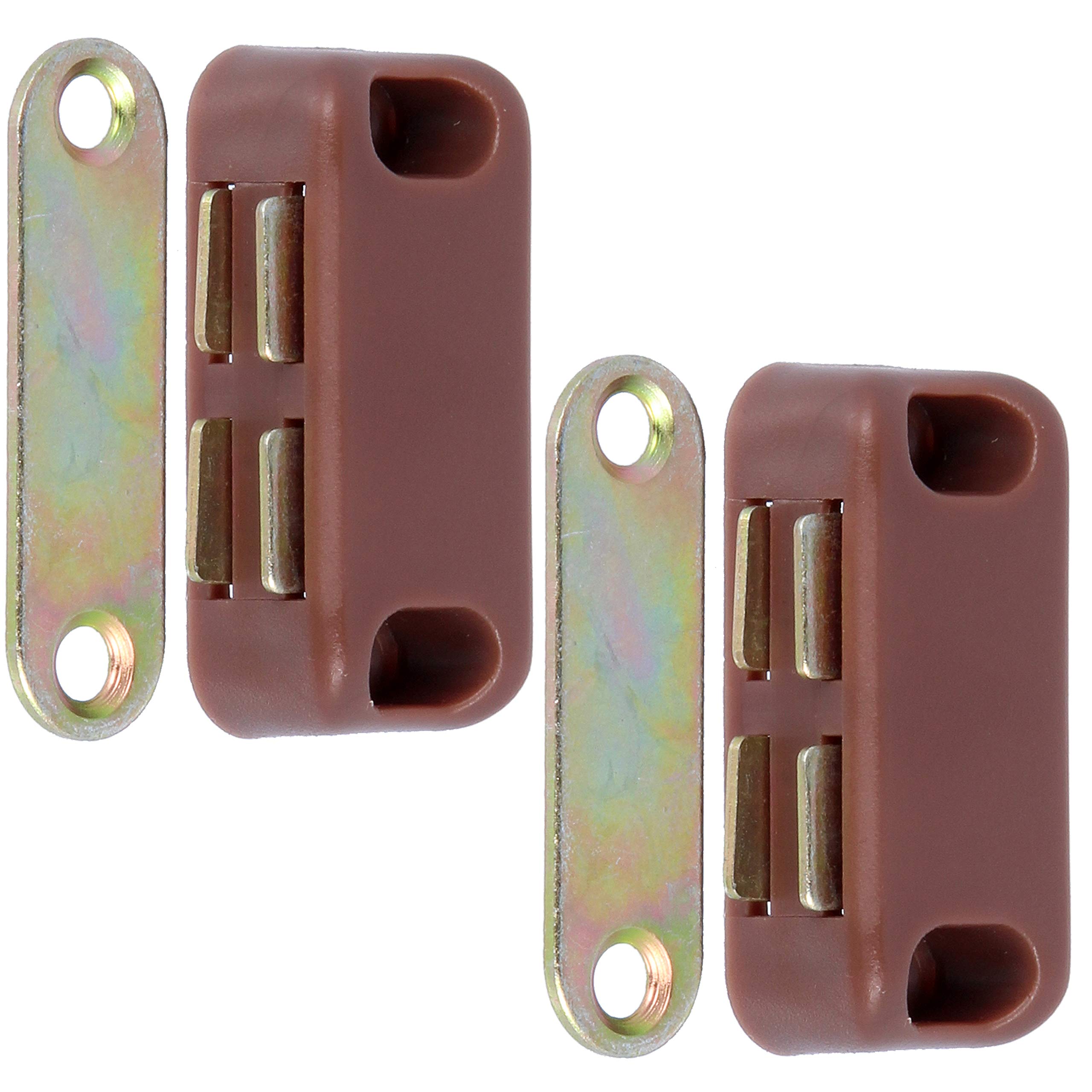 White Hinge White 2X Small Magnetic Door Catches | 40Mm Cupboard/Cabinet Latches