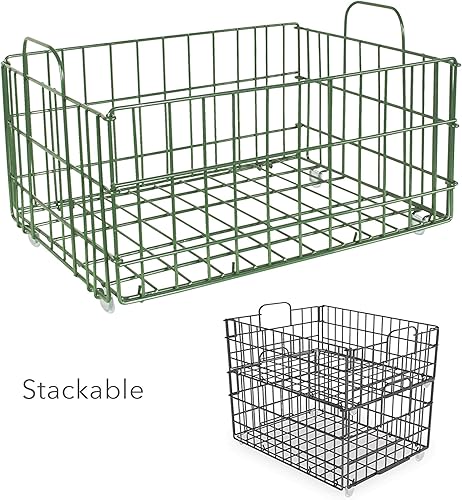 Miniatura 9 de Atlantic Sistema modular de carrito de almacenamiento móvil, con estantes y cestas intercambiables, marco de acero recubierto en polvo, 3 niveles,