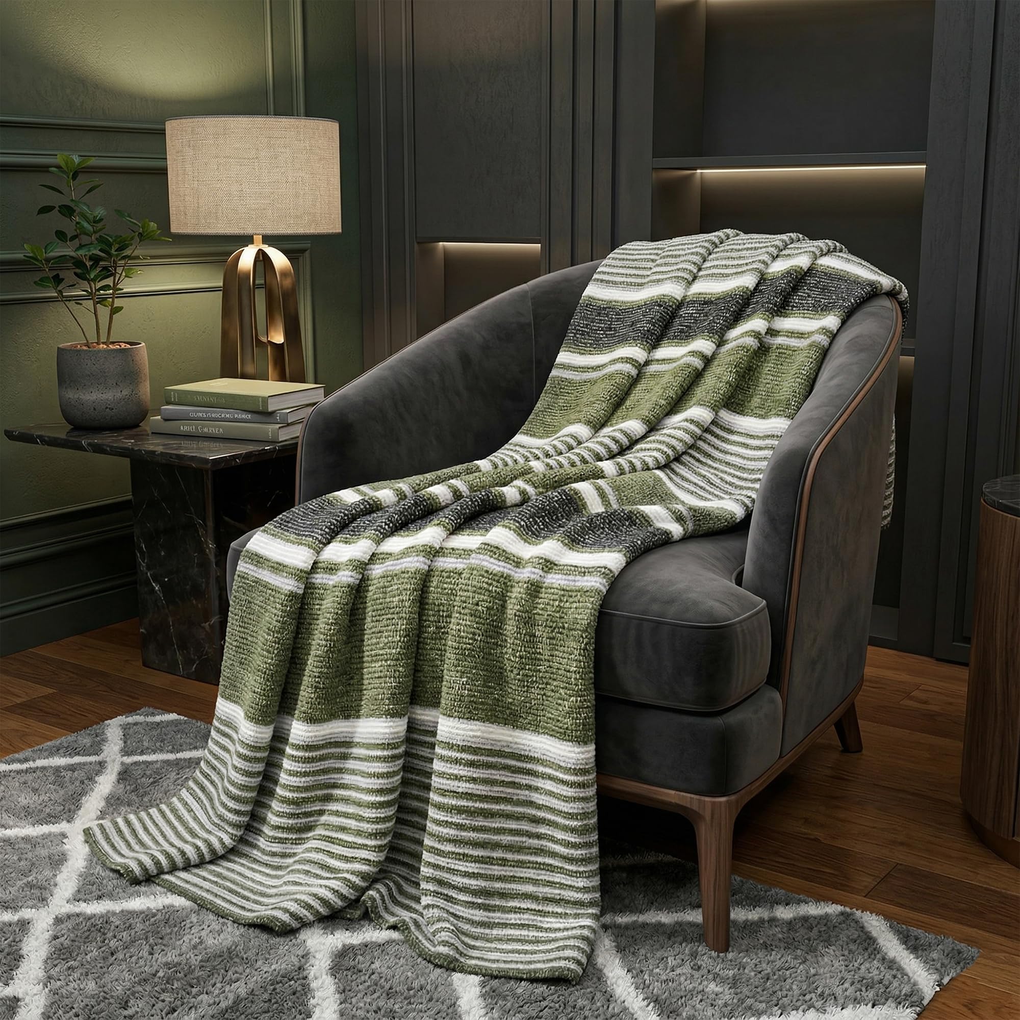 Rugs Haven Evium Bed Throw Cotton Blanket, Luxury Soft & Breathable Lightweight Reversible Bedspread Large Throws for Sofa Settee Couch (Double (150 x 200 cm)