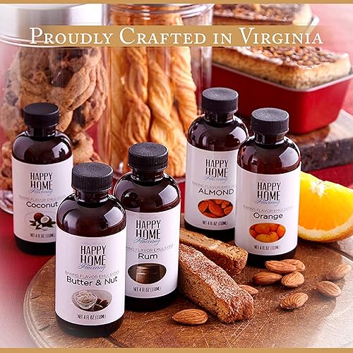 Miniatura 7 de Happy Home Emulsión de sabor a mantequilla de imitación y nuez para hornear, certificado Kosher, 4 onzas.