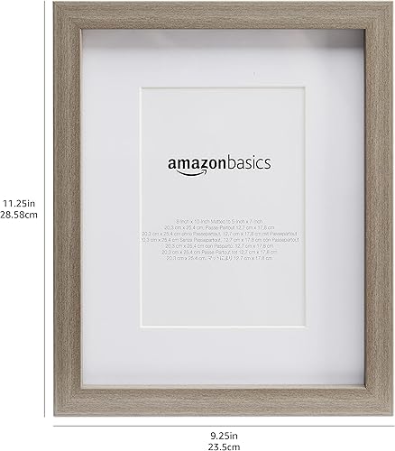 Miniatura 6 de Tienda Basics Marco de fotos rectangular, 8 x 10 pulgadas o 5 x 7 pulgadas con paspartú, paquete de 2, dorado, 11.25 x 9.25 pulgadas