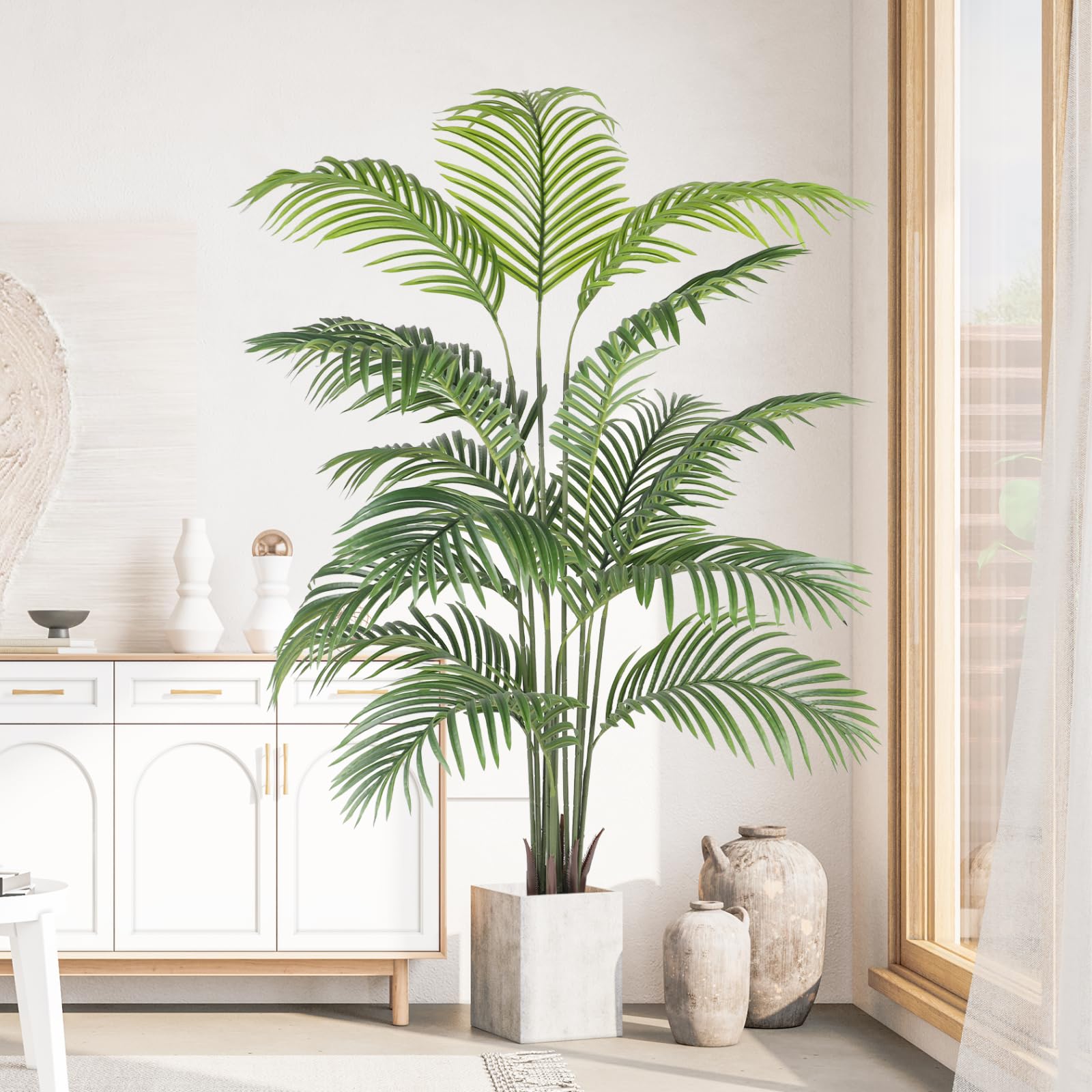 YOLEO Plantes artificielles de 180 cm - Plante artificielle comme de vrais palmiers artificiels en pot - Palmier areca - Décoration pour salon, balcon, chambre à coucher, bureau