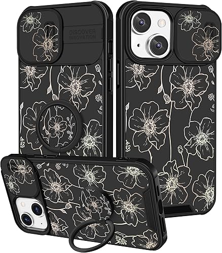 Miniatura 406 de Funda 2 en 1 para iPhone 11 para mujer, linda funda para teléfono para niñas, diseño de mariposas y flores, diseño Kawaii bonito y único con funda