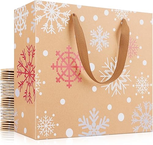 Miniatura 48 de EUSOAR Bolsas grandes de papel de papel para regalo, 12 bolsas de papel kraft de 12.5 x 4.5 x 11 pulgadas con asas a granel, para venta al por