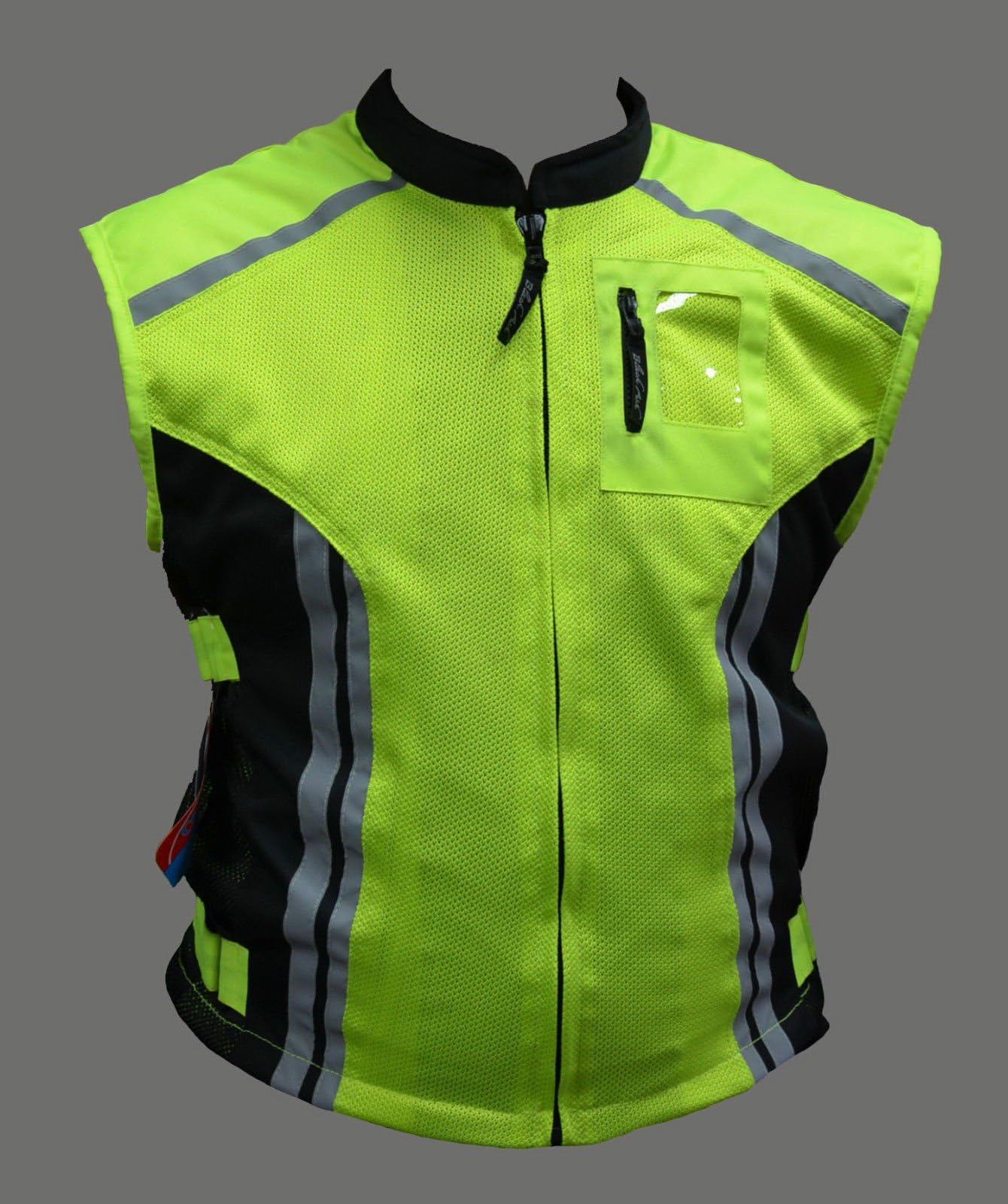 BLACK ASH MOTORCYCLE MILITARY REFLECTIVE SAFETY VEST MESH SMALL