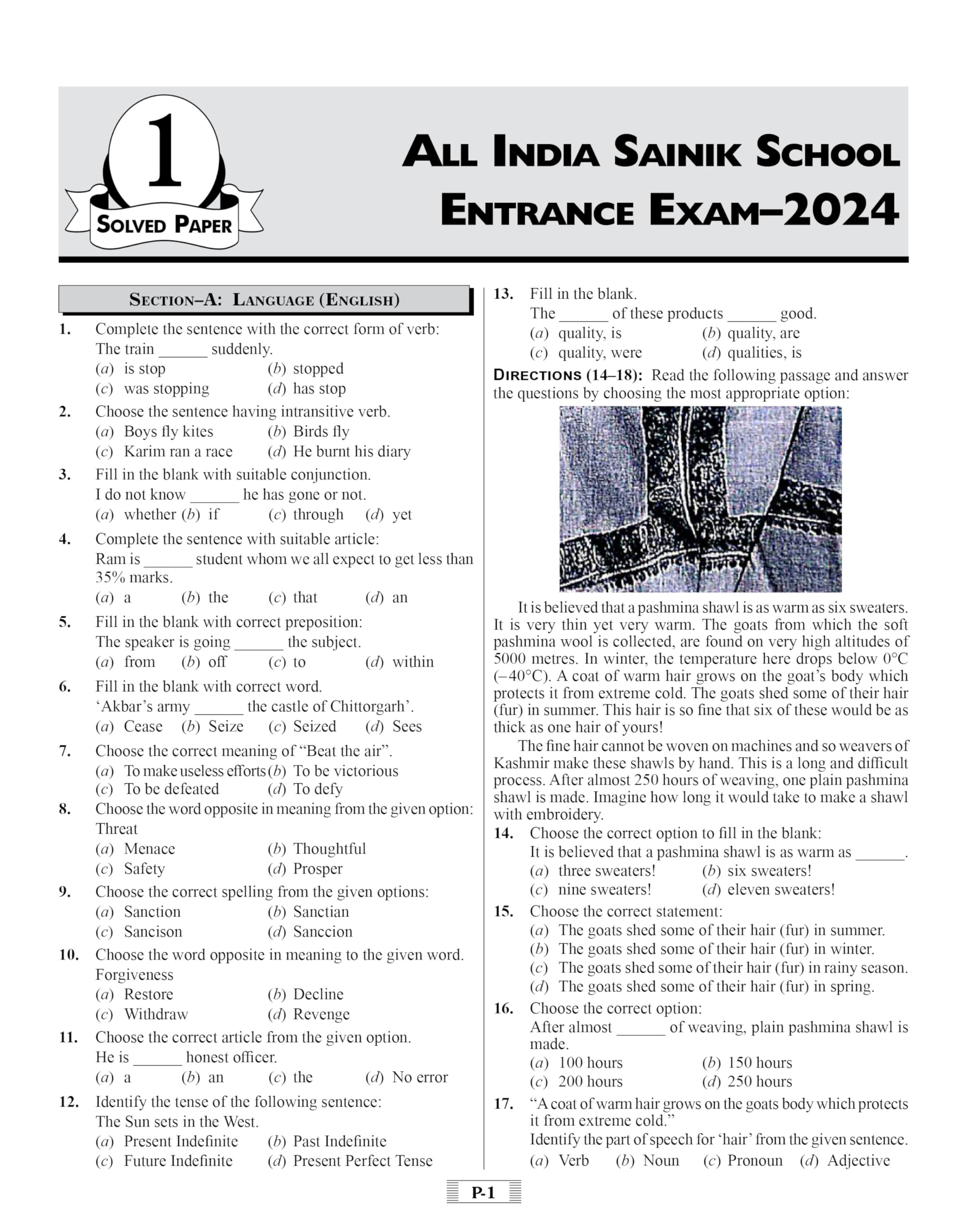 Sainik School Guide Book Class 6 for Entrance Exam 2025 English Medium (Latest Edition) 2