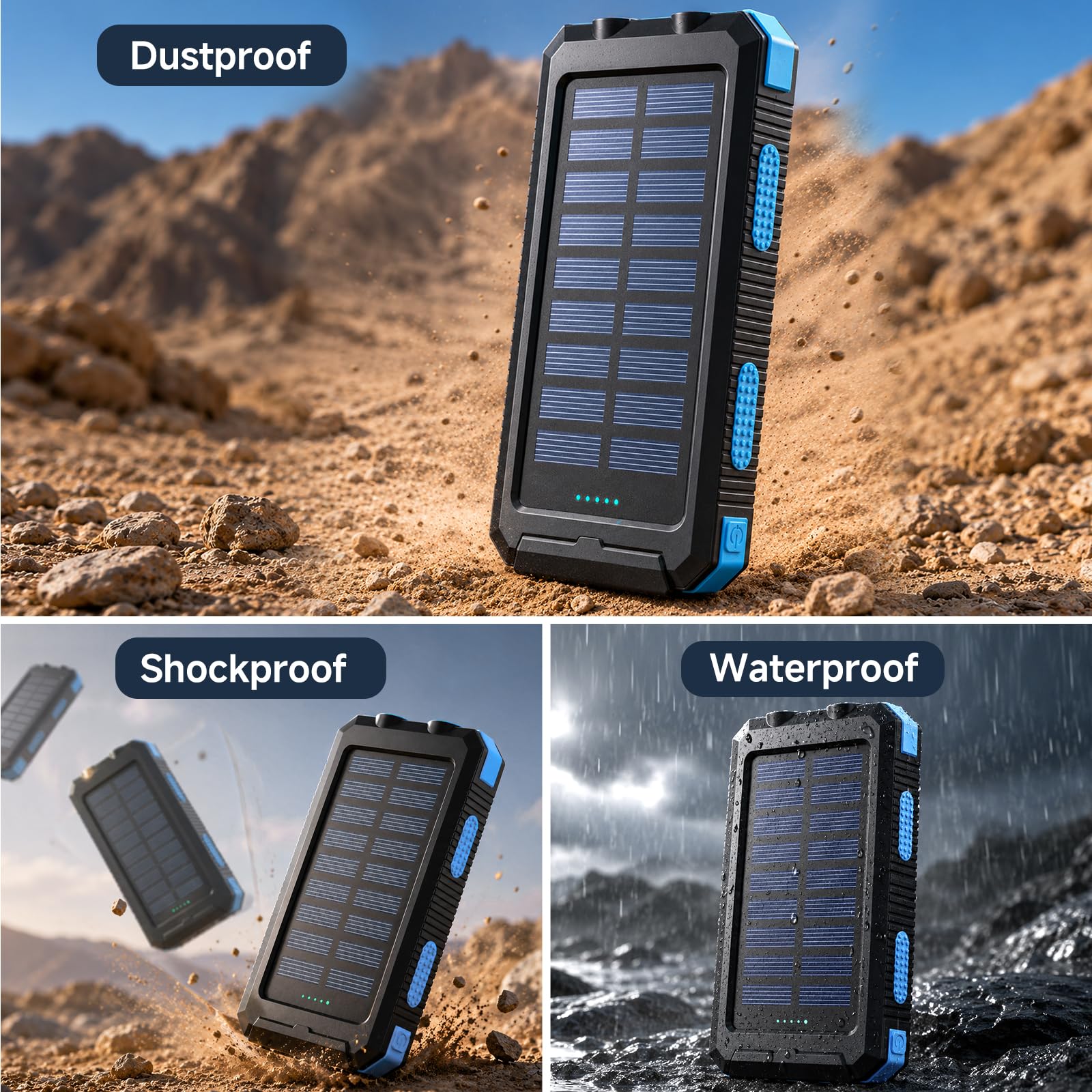 Chargeur solaire 26800 mAh pour extérieur et camping 72