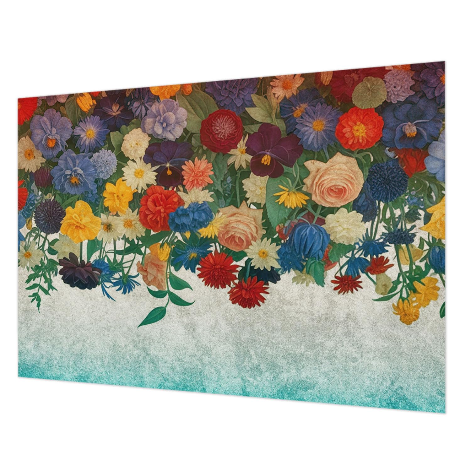 Papier peint fleurs colorées Tulup pour créer un mur d'accent dans la chambre
