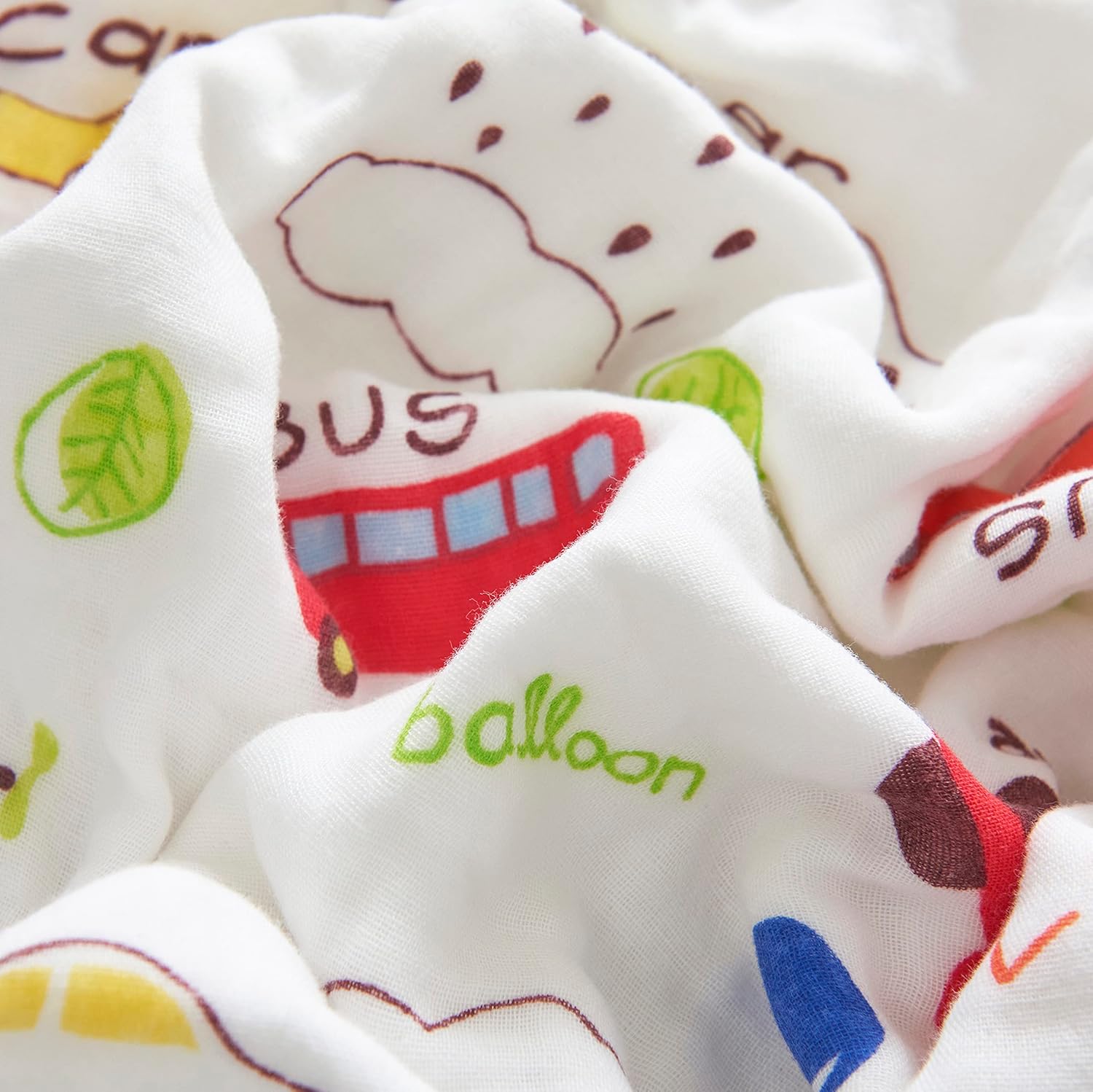 J-pinno Cars Cute Muslin Blanket Reversible 100% Cotton 6 Layer Quilt Bed Blanket Soft Warm Throw Sofa Couch Toddler Kids Cartoon Travel Coverlet Sheet (Cars, Crib 45" X 60") - Image 5