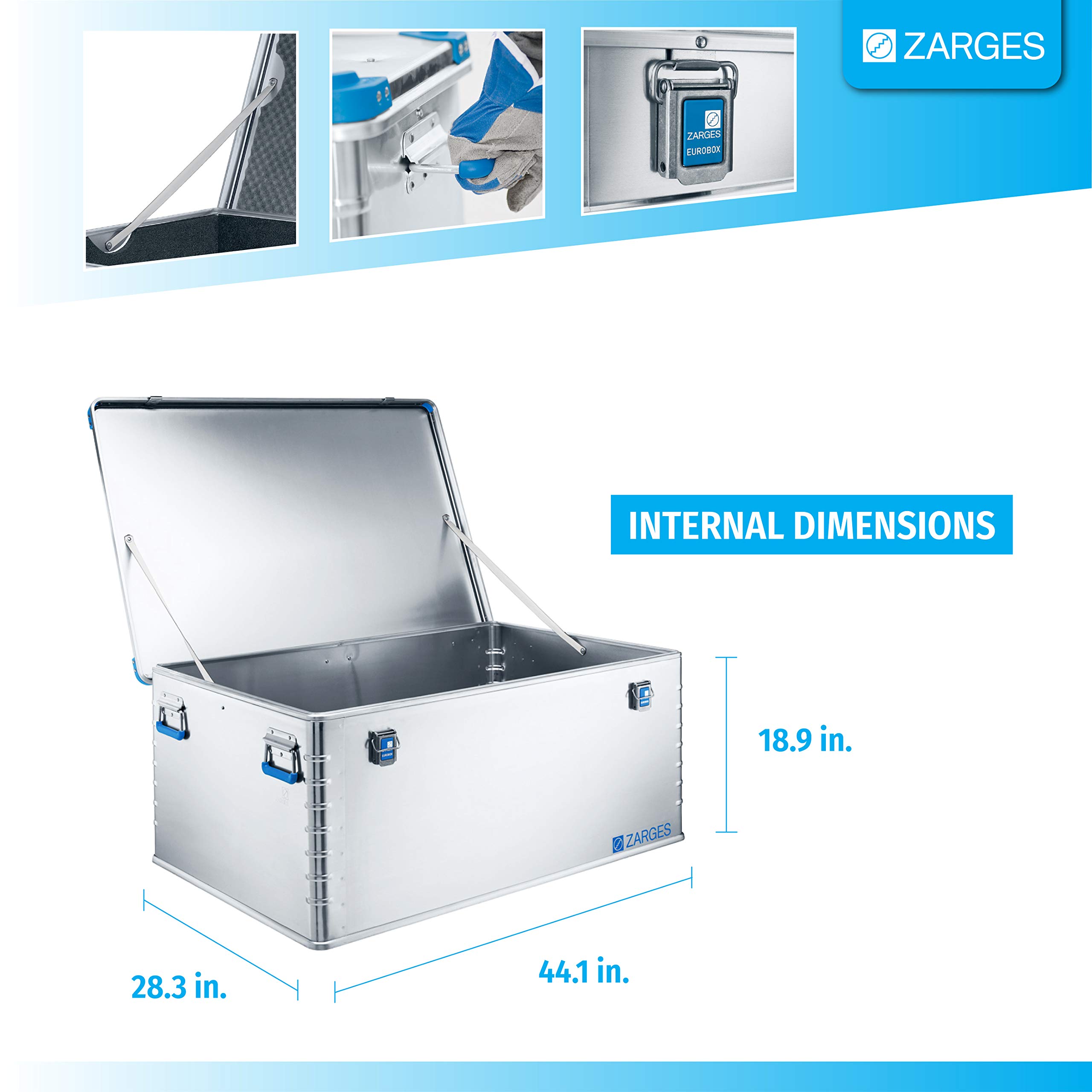 Relags Box Zarges Eurobox - 415 Liter, Silber, 415 L, 407090