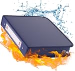 Étanche au feu 3 Binder à bague avec fermeture éclair, 1.5 Anneaux de pouce D 375 Feuilles 8.5" x 11" (A4), Compatible avec les protecteurs de page clairs, le filet intégré et le porte-stylo (noir, 1 Pcs)