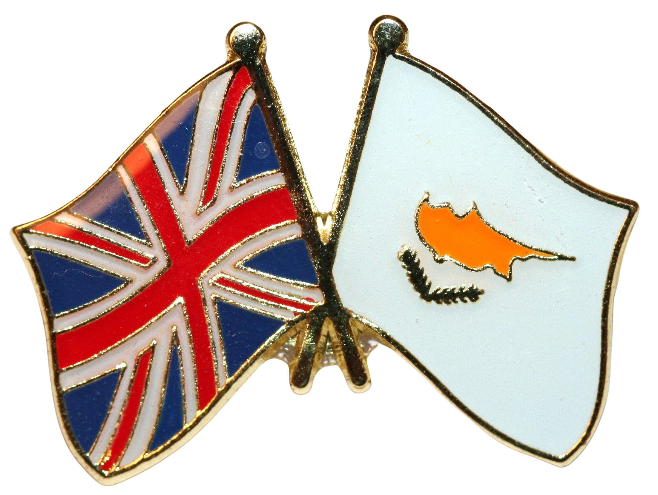 UK & Cyprus Friendship Flag Pin Badge