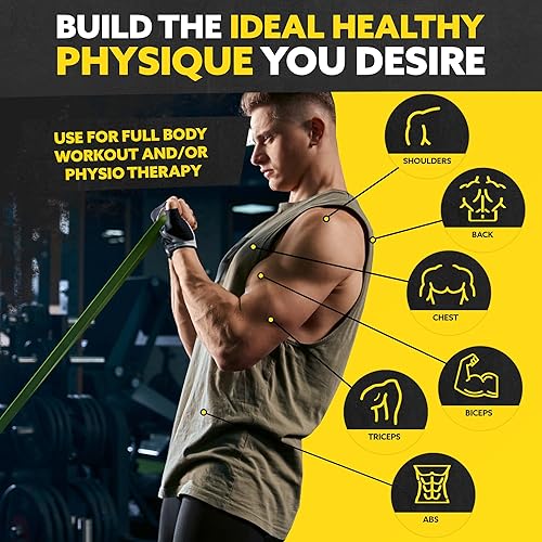 Miniatura 4 de Juego de 5 bandas de resistencia largas, asas de goma, anclaje de puerta y un juego de 3 bandas de resistencia de tela para entrenar