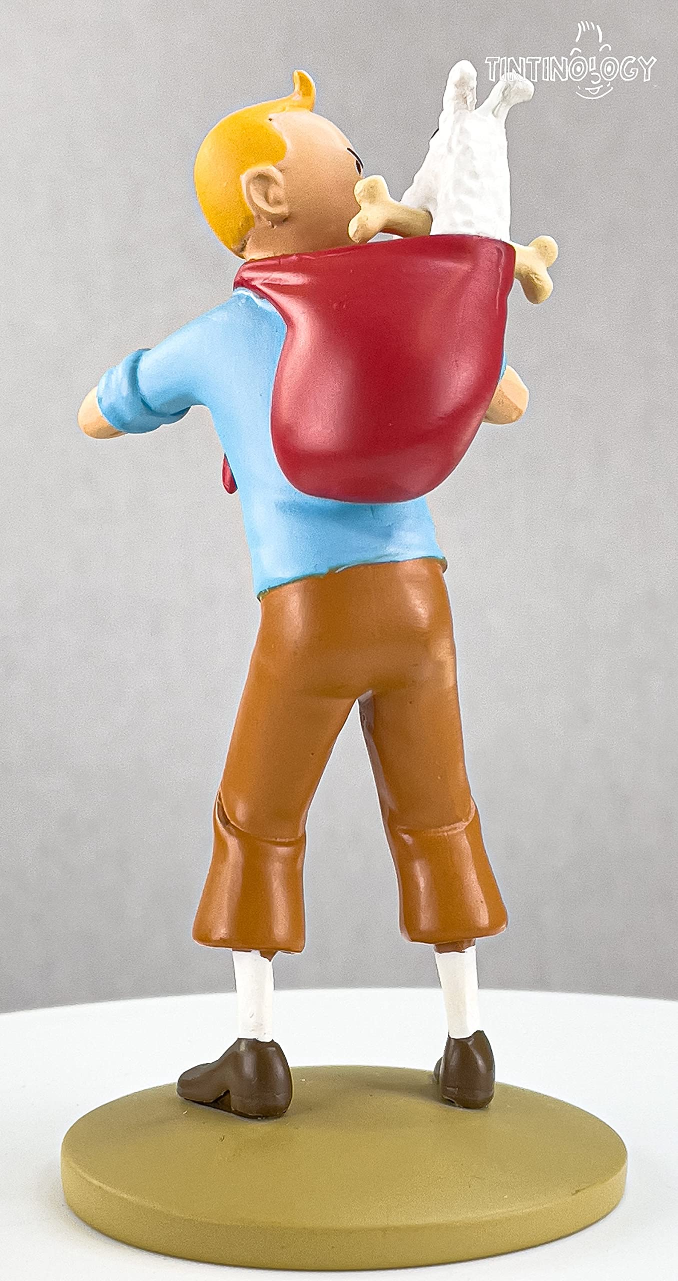 Moulinsart Figure Resin Tintin carrying Milu (42194), Hand-painted Colors - Image 4