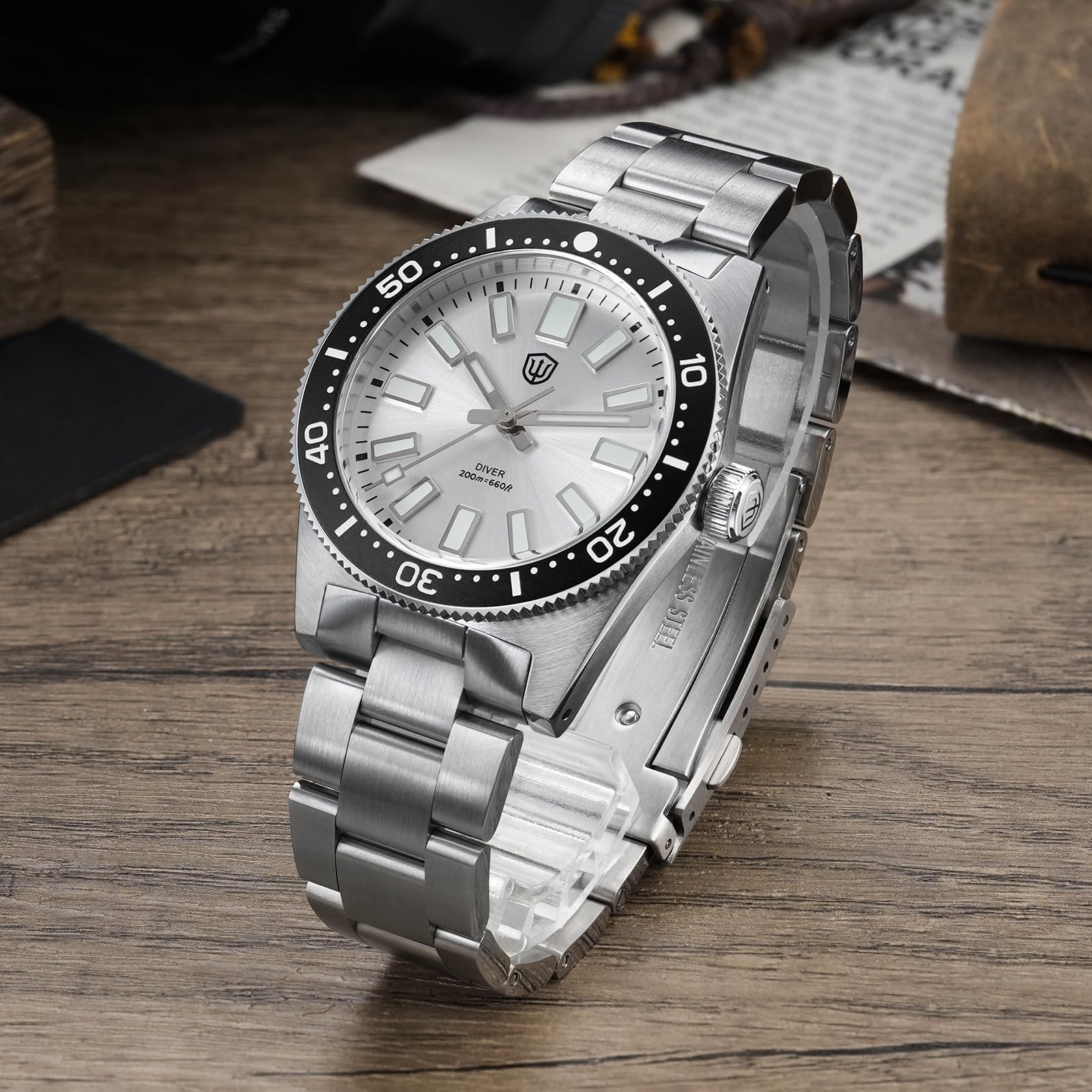 watchdives VH31 Relojes De Cuarzo, WD1965 62MAS Reloj De Buceo 38mm Cristal De Zafiro Abombado Reloj De Pulsera De Lujo 200M Resistente Al Agua Relojes