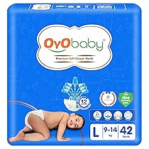 OYO BABY Baby Diaper Pants L Size (Large), with Aloe Vera Lotion