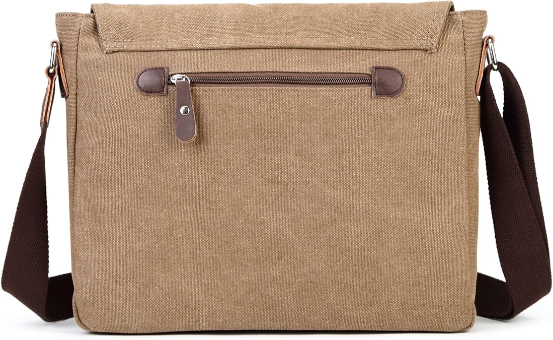 Sechunk Small Canvas Shoulder Bag for Men Boys Students