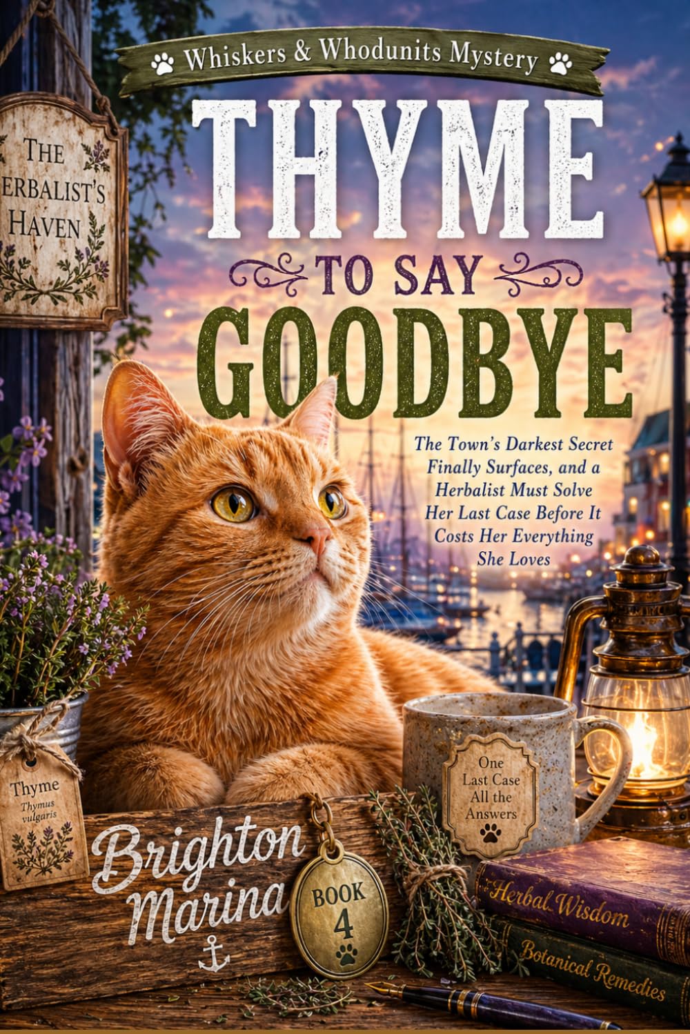 THYME TO SAY GOODBYE: The Town's Darkest Secret Finally Surfaces, and a Herbalist Must Solve Her Last Case Before It Costs Her Everything She Loves (Book 4) (Whiskers & Whodunits Mystery)