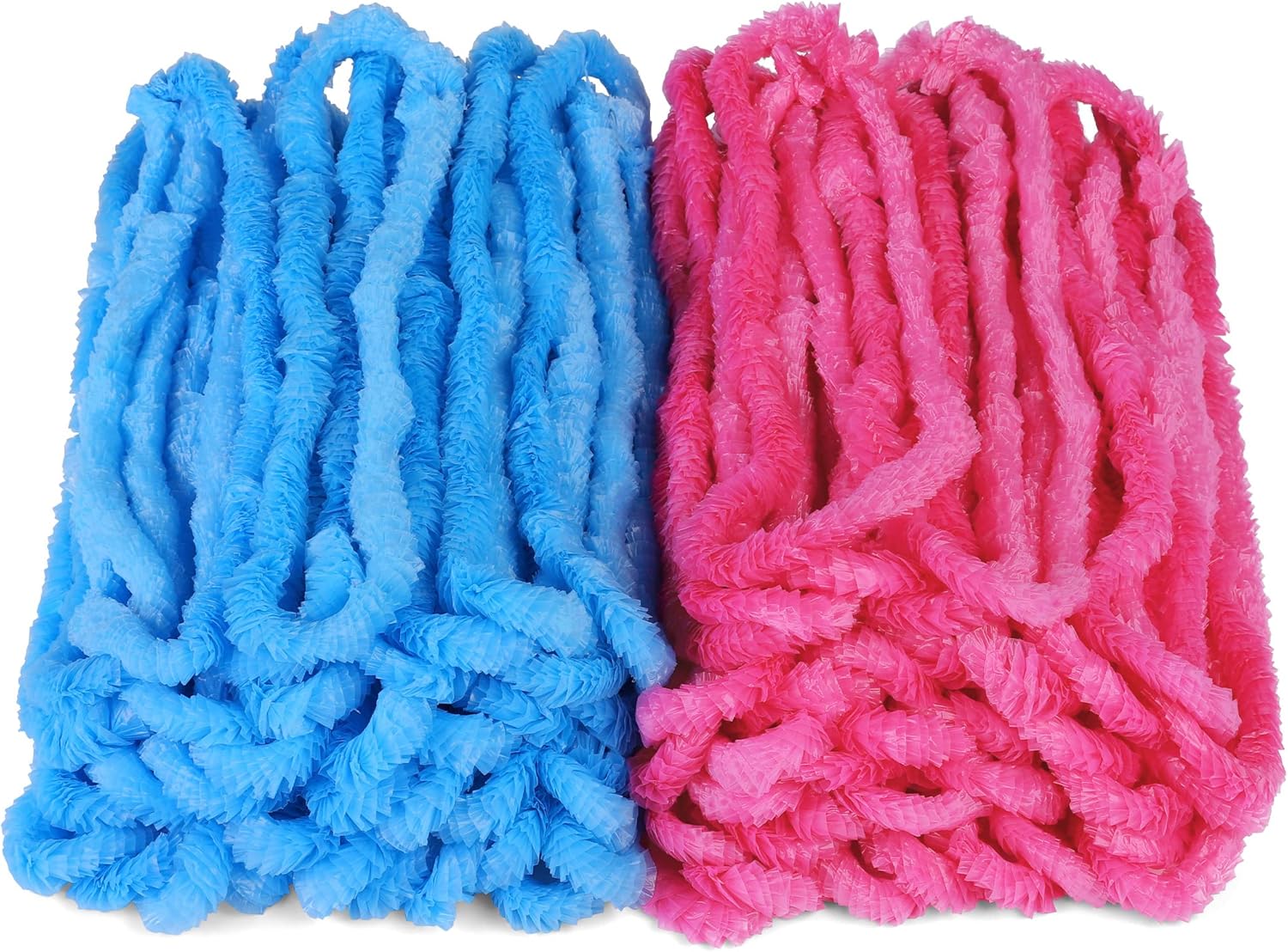 ADXCO 72 Pieces Baby Gender Reveal Leis Bulk Plastic Leis