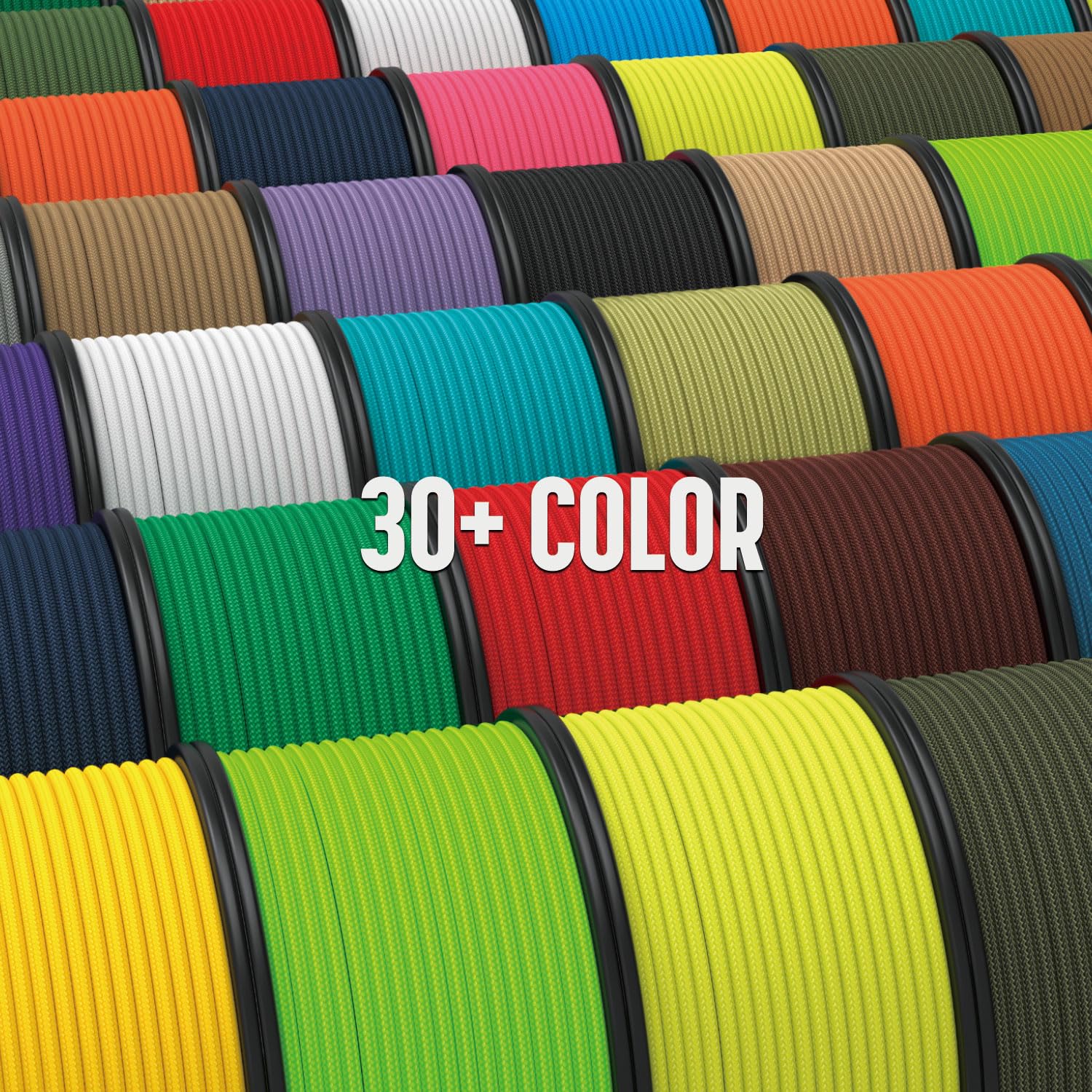 Brotree Paracord 2mm 30M 100% Lina Nylonowa 1-żyłowa Sznurek do Zewnątrz, Rzemieślnicze, Kemping - Obciążenie Niszczące 45kg (Biały)