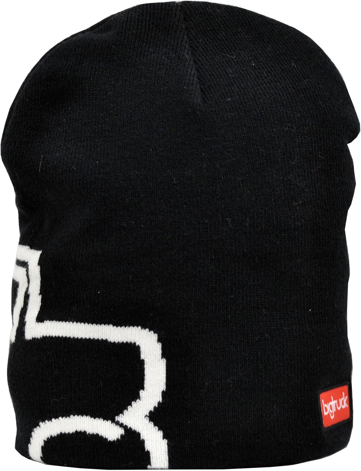 bigtruck Biggie Beanie Knit Hat, Black White, Adult