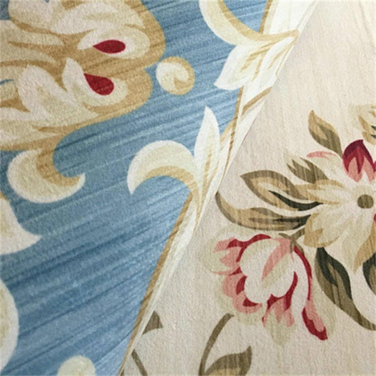 Rose Runner Rug, 1.3x7ft, Retro Pastal Style 3D Floral and Grey Stair Print Long Area Rug, Romantic Valentine's Day Decor Hallway Carpet for Entrance Corridor Girls Bedroom Bathroom Kitchen