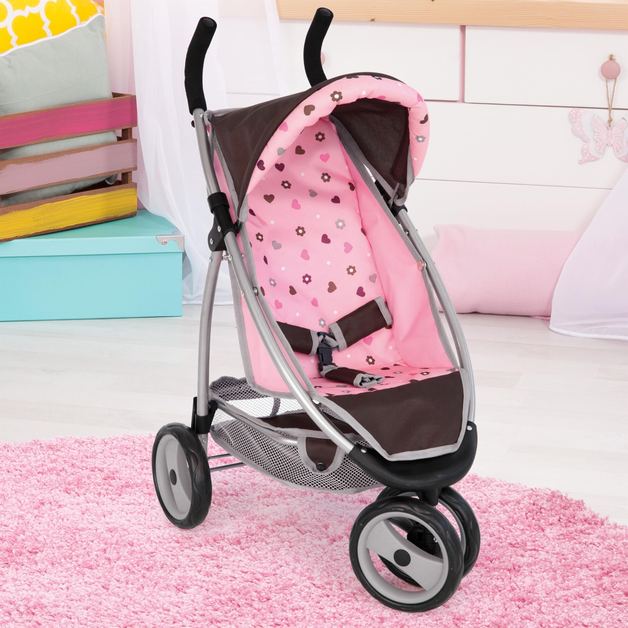 Bayer Design- 39920AA, Passeggino per bambole, passeggino Jogger